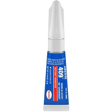 Henkel General Purpose Instant Adhesive, Vertical Surface, Tube, Viscous Liquid 409 3GM IDH 233744